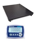 Industrial scales on floor